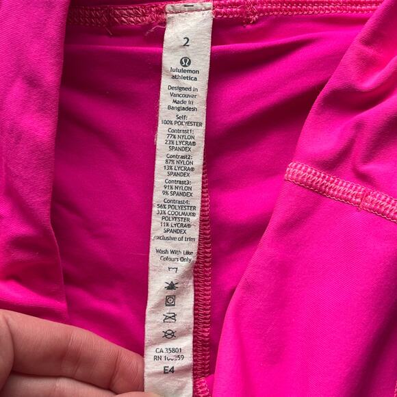 Lululemon Pink Patterned Mini Skort Size 2 - Picture 3 of 7